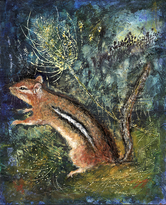 Chipmunk With Teasel by Diana Ludwig Chipmunk With Teasel by Diana Ludwig